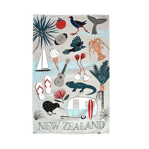 Tea Towels: Tea Towel Kiwi Tour