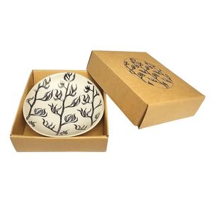 Jo Luping Design - Harakeke Black On White - 10cm Porcelain Bowl