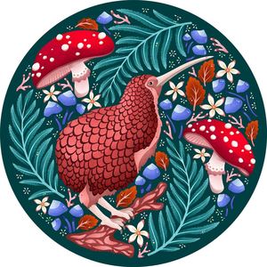 Catherine Marion - Kooky Kiwi 1000 Pce - Round Puzzle