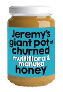 Jeremy's giant pot of churned multiflora & manuka honey - 980g