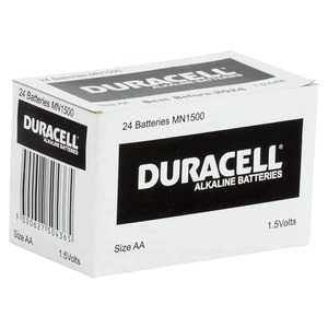 Duracell Coppertop 1.5V AA battery box of 24