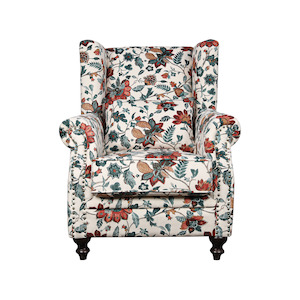 Headboards Bases: Floral Vintage Chair – Timeless Design, Strong Wood Elegance