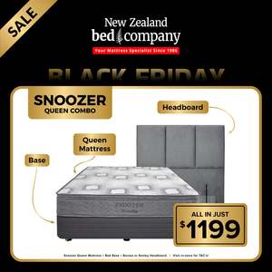 Sale: Snoozer Queen Combo: Mattress + Base + Headboard