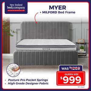 Sale: Myer Queen Mattress with Milford Bed Frame