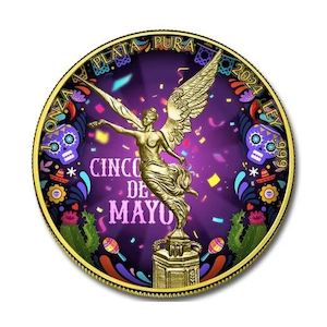 Cinco De Mayo 1 Oz Colorized Silver Libertad