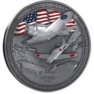 Battle of Midway 2oz High Relief Silver Coin
