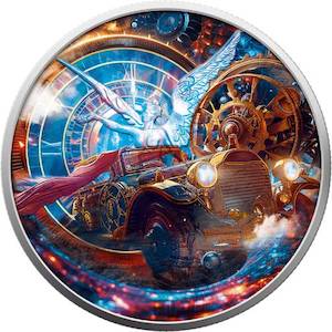 Products: Time Travel Lebertad 1 Oz Silver Colorized Coin