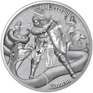 Products: Sir Perceval 1 Oz BU Silver Coin