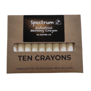 Kraft box of ten standard size hard crayons