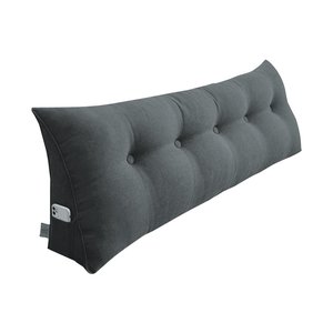 SOGA 120cm Dark Grey Triangular Wedge Bed Pillow Headboard Backrest Bedside Tata&hellip;