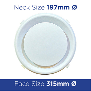 237100 Round Ceiling Diffuser 200dia PYCD200 - Ceiling Diffusers - Plastic Online NZ Depot