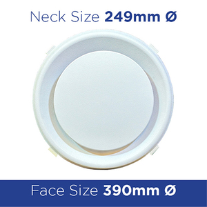 237101 Round Ceiling Diffuser 250dia PYCD250 - Ceiling Diffusers - Plastic Online NZ Depot