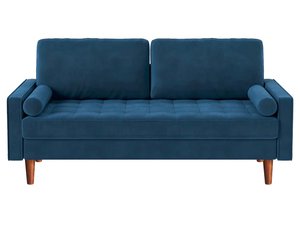 Gyllene 2-Seater Velvet Sofa - Blue Online Living Room NZ Depot