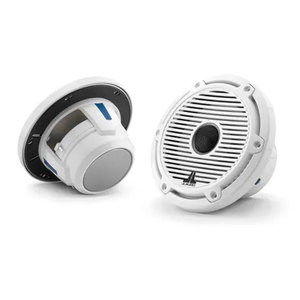 Products: Jl Audio M6-770x-s-gwgw-i 7.7″ Marine Coaxial Speakers Gloss White With Led And Titanium Sport Grill
