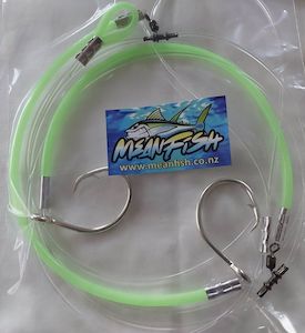 Fishing Rigs: Hapuka (Grouper) 2 Hook Rig 14/0 Circle  Hook with Light