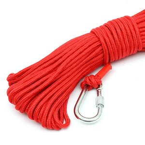 Camping: 30 Metre Salvage Rope for Fishing Magnets with Carabiner 30m x 8mm
