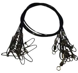 Fishing: 10PCS Heavy-Duty Steel Wire Traces – 150lb x 50cm