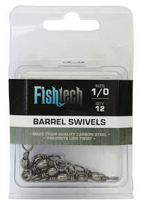 Swivels: Fishtech Barrel swivels 1/0 (12 per pack)