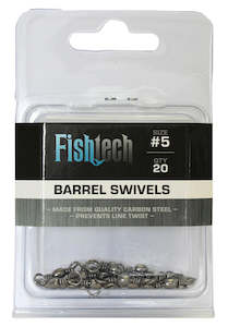 Swivels: Fishtech Barrel swivels #5 (20 per pack)