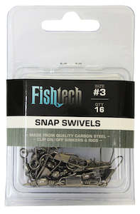 Fishtech Snap Swivels #3 (16 per pack)