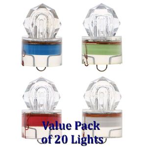 Fishing Lights: 20 pcs Deep Water Strobe Fishing Light - Value Pack