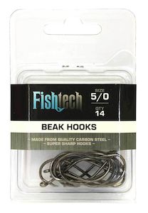 Beak Hooks: Fishtech Beak Hooks 5/0 (14 per pack)