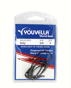 Beak Hooks: Youvella Octy Hooks 5/0 (7 per pack)