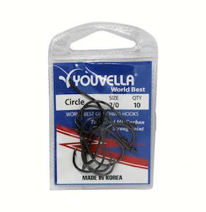 Circle Hooks: Youvella Circle Hooks 2/0 (10 PER PACK)