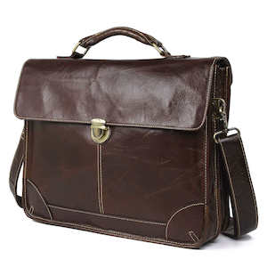 Classic Leather Laptop Bag - Timeless and Versatile