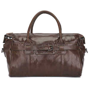 Briefcases: Leather Travel Bag - Premium Coffee Leather Bag