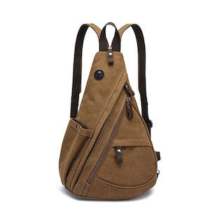 Canvas Bags: Canvas Sling Bag – Multi-Way Chest Crossbody Backpack