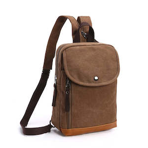 Canvas Bags: Canvas Small Sling Bag Crossbody Backpack