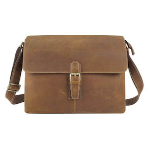 Men's Leather Messenger Bag - Vintage Shoulder Bag for 13" Laptop
