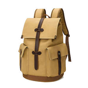 Durable Canvas Backpack - Vintage Casual Style 27L