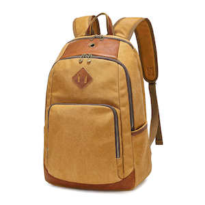 Mens Backpacks: Premium Crafted Canvas Backpack - Fits 16" Laptops 19L