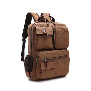 Mens Backpacks: Practical Canvas Backpack | Fits 14 Inch Laptop