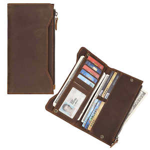 Vintage Crazy Horse Leather Wallet | RFID Secure Design