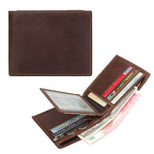 Mens Wallets: Bifold Leather Wallet with Multiple Card Slots