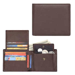 Classic Brown Men's Leather Wallet with Card Slots