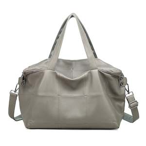 Leather Tote Bag – Large Capacity Handbag with Crossbody Strap