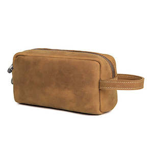 Travel Bags: Leather Toiletry Bag – Travel Wash Organiser