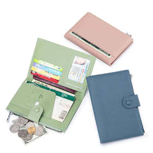 Ladies RFID Leather Passport Wallet – Stylish Travel Wallet