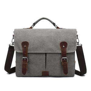 Mens Laptop Bags: Men's Canvas Laptop Messenger Bag - Fits 13" Laptop