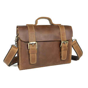 Sale: Vintage Leather Crossbody Bag - Unisex Style