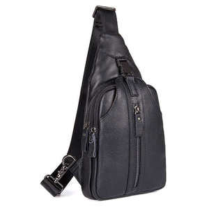 Mens Sling Bum Bags: Stylish Leather Chest Bag - Versatile Sling Bag