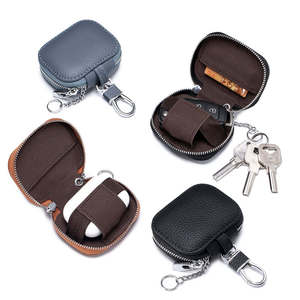 Wallets: Leather Earbud Case – Compact Wireless Earphone Pouch