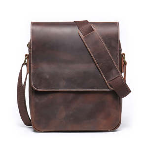 Vintage Leather Crossbody Bag – Small Messenger