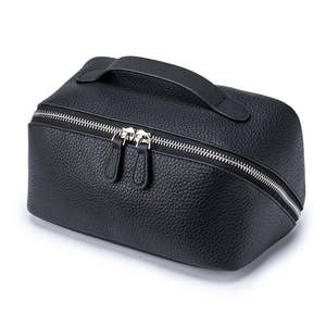 Womens Bags: Leather Toiletry Bag – Travel Makeup & Cosmetic Organizer