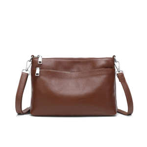 Womens Bags: Classic Soft Leather Crossbody Bag with Adjustable Strap