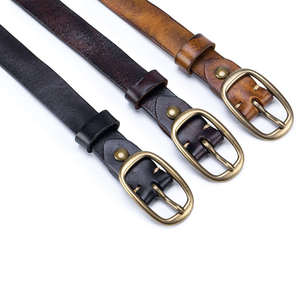 New Arrivals: Vintage Leather Belt – Genuine Leather Brass Buckle